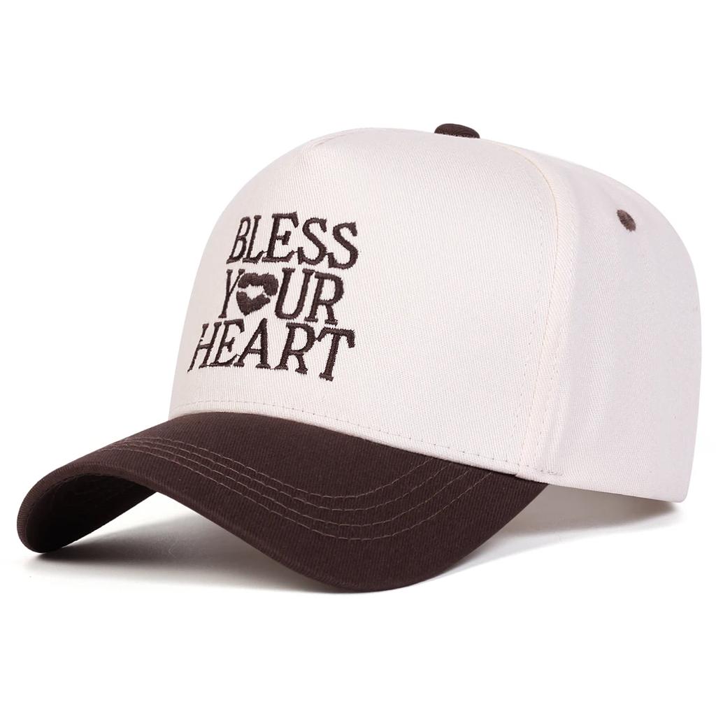 Baseball Stitching Stitched Embroidered Alphabet Heart Your Bless Neutral Gender Women Men For Caps Spring Autumn Outdoor Sunscreen Hat Adjustable