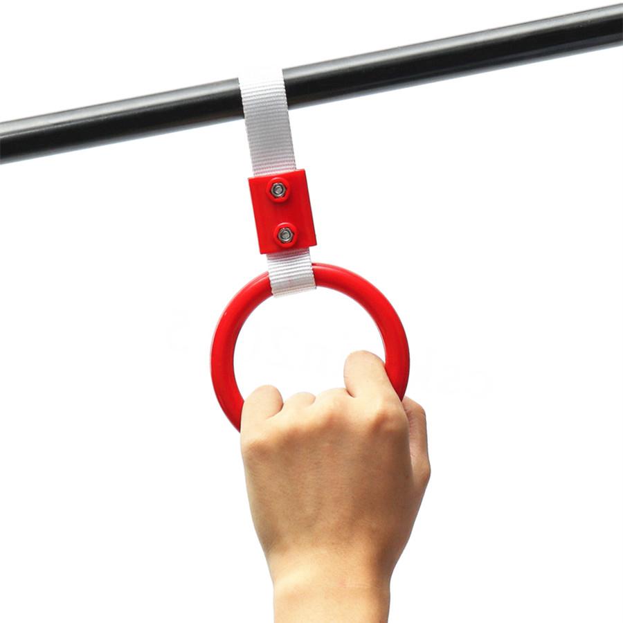 Red Round Subwaytrain Bus Handle Strap Hang Ring