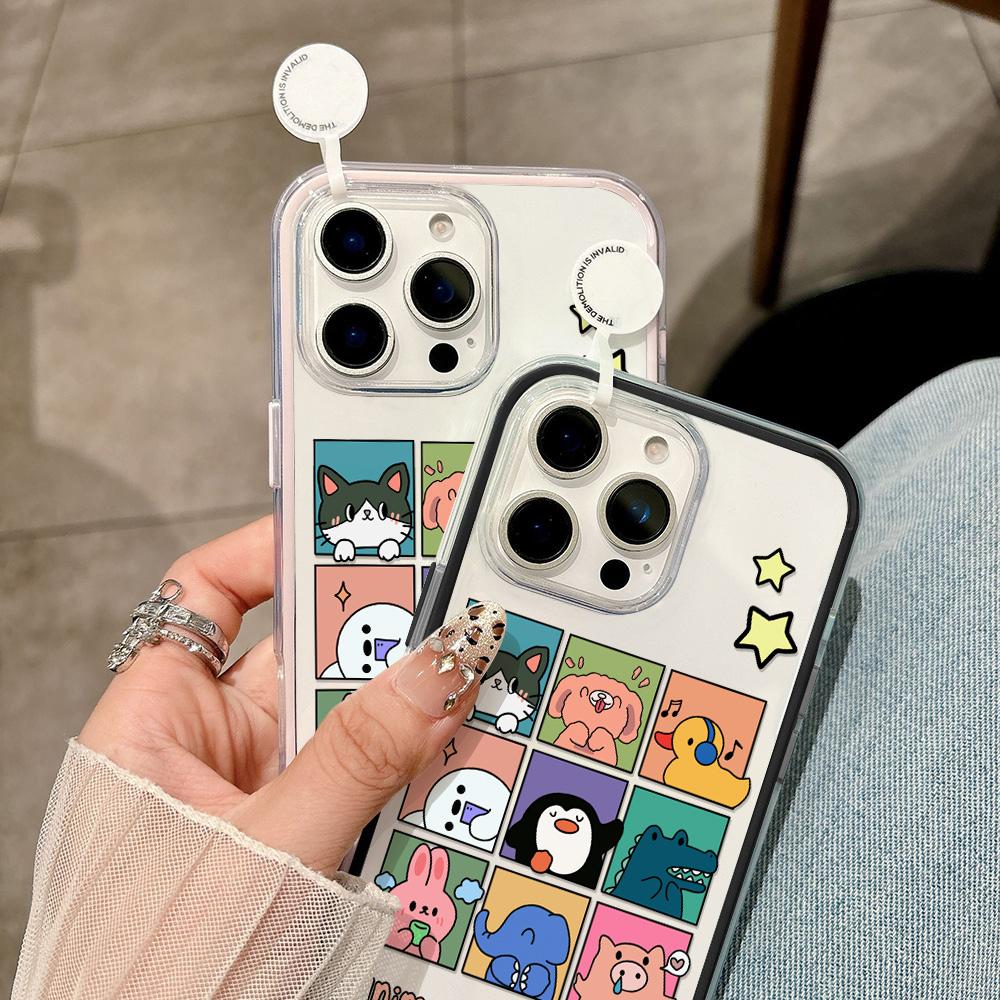 Painted Phone Case for iPhone 17 11 12 13 14 15 16 iPhone 17 12 13 14 15 16 Pro 17 12 13 14 15 16 Pro Max High Quality Painted Animal Cute Phone Case