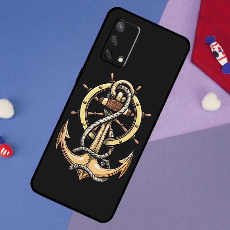 Anchor Sea Beach Case For Oppo A17 A60 A40 A80 A16 A76 A96 A98 A58 A78 A18 A38 A57 A74 A54 A94 A15 A5 A6 Pro
