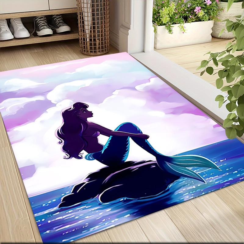 1Pc Elsa'S Magical Journey Carpet Rug Customizable Soft Washable Antislip Home Living Room Sofa Mats Personalized Rug 091763