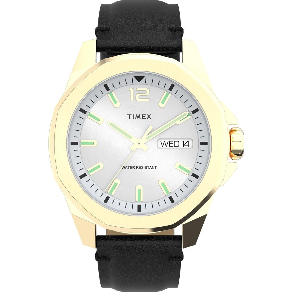 Watch Essex Ave Silver Dial Brass Mineral Glass Quartz Watch Brand TW2W43200 Black [TIMEX] Men's [Item]