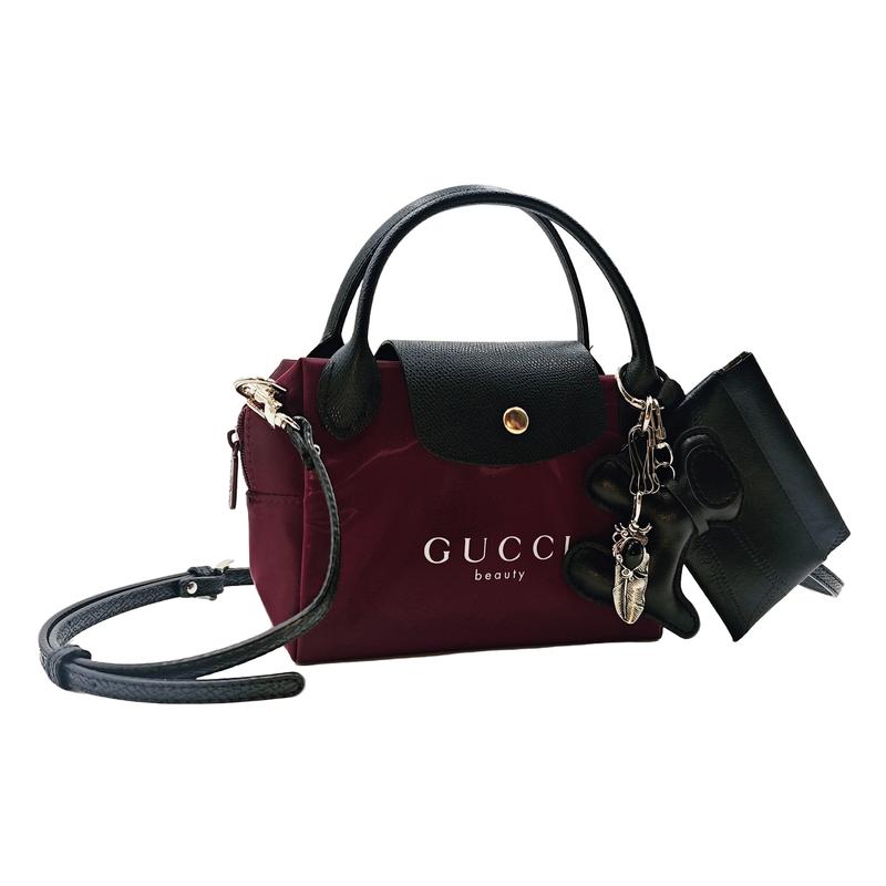 Gucci Косметичка/сумка для туалетных принадлежностей [Сумка на заказ] Холщовая сумка через плечо Пылезащитное хранение Портативная Коллекция Алый Обновление Коллекция Алый