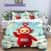 Red Teletubbies Winter Snow Forest Print Duvet Cover Set Soft Bedding Set For Bedroom Home Decoration