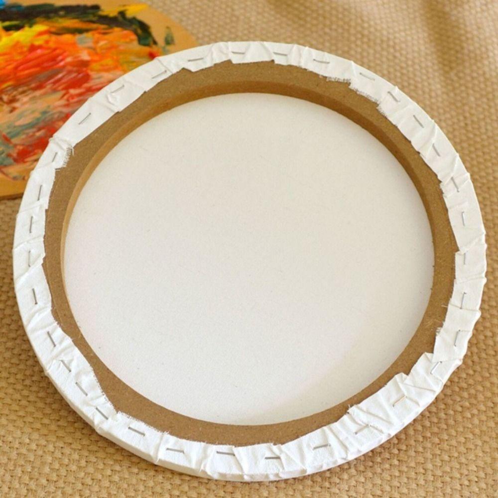 Round Thicken Wooden Oil Paint Painter Circle Canvas Painting Board Picture Frame Drawing Board