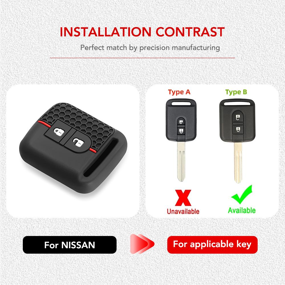 Силиконовый чехол для ключей для Nissan Tiida X-Trail Pathfinder Navara Qashqai Primera p12 Kashkay J10, 2 кнопки, дистанционный держатель, чехол для автомобильного ключа