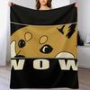 New Doge Eyes Throw Blanket Multi Purpose Soft Warm Blanket for Home Travel