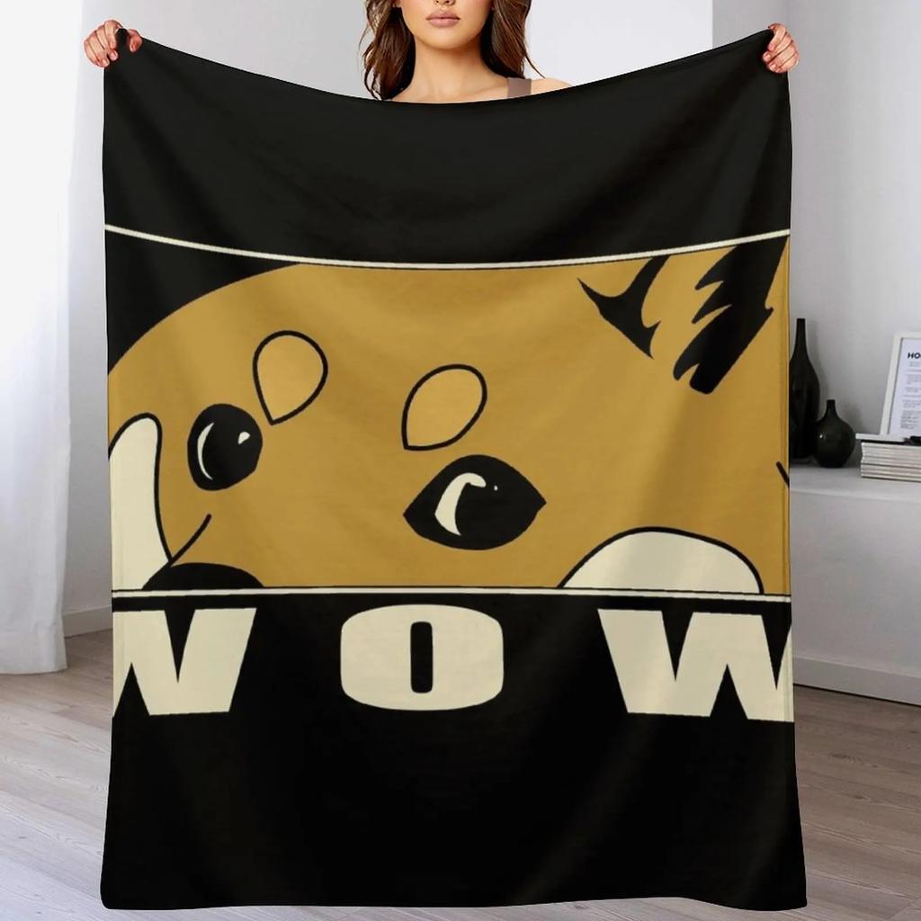 New Doge Eyes Throw Blanket Multi Purpose Soft Warm Blanket for Home Travel