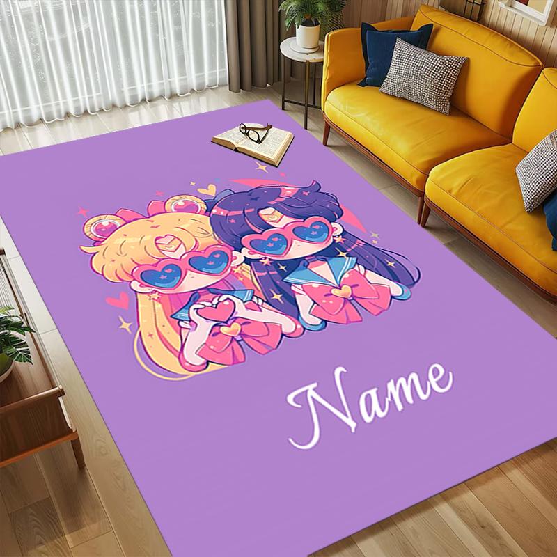 Personalized Name Galaxy Dreamer Living Room Non-Slip Area Rug Soft Carpet for Bedroom Playroom Sofa Office Home Decor Doormat