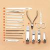 19 шт. Набор для маникюра Педикюр Инструмент Ножницы для ногтей Набор кусачек для ногтей Нержавеющая сталь Маникюрный кусачки Триммер Ушная ложка Кусачки для ногтей