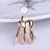 Gold Silver Dental Mirror Brooches Women Doctor Dentist Uniform Brooch Pins Fashion Jewelry Decoration