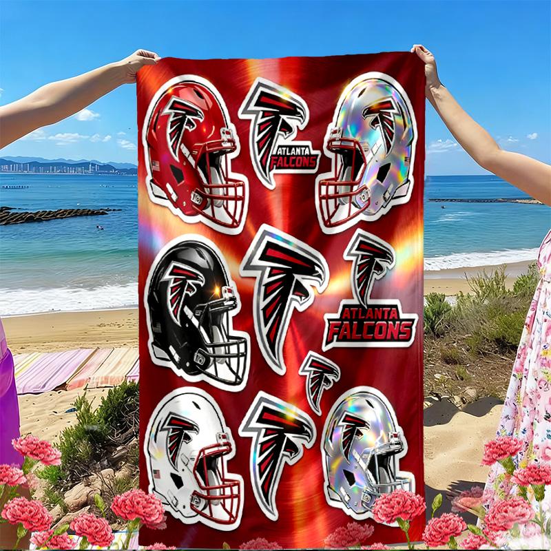 NFL Print Beach Towel, Versatile Lightweight Absorbent Beach Towel for Pool Surf Yoga Bathroom, Perfect Birthday Holiday Gift