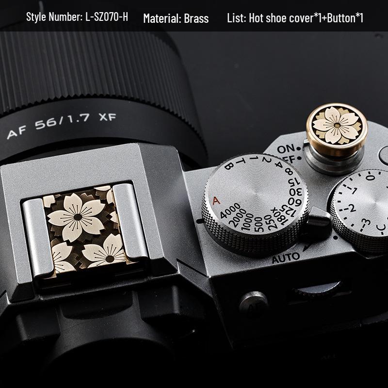 Hot Shoe Cover & Shutter Button Cap for Fujifilm XT50, X100VI, XT30 II, XM5, Nikon ZF Cameras
