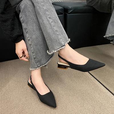 Женские летние новые модные дизайнерские сандалии с эластичным ремешком, женские уличные сексуальные туфли с острым носком для банкета и вечеринки на высоком каблуке Zapatilla Mujer