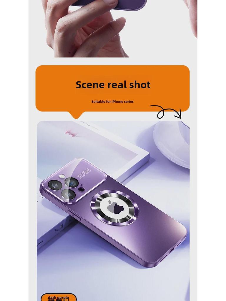 Магнитный матовый защитный чехол для iPhone 15, 14 и 13 Pro Max — защита от падений, большой дизайн с окном