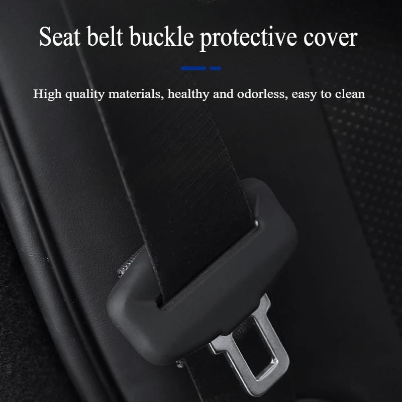 Для Tesla Model Y Juniper 2025 Чехол-протектор от царапин для ремня безопасности автомобиля Силиконовая накладка на пряжку ремня безопасности Аксессуары для нового Model3+