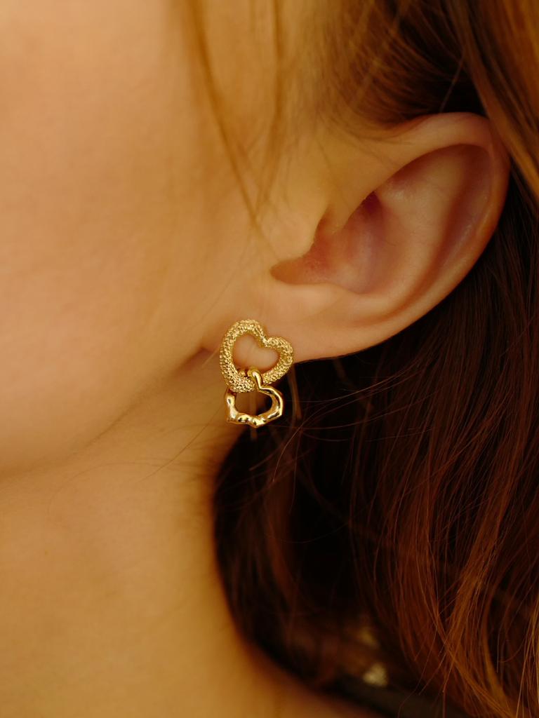 Fiore Drop Heart Earring