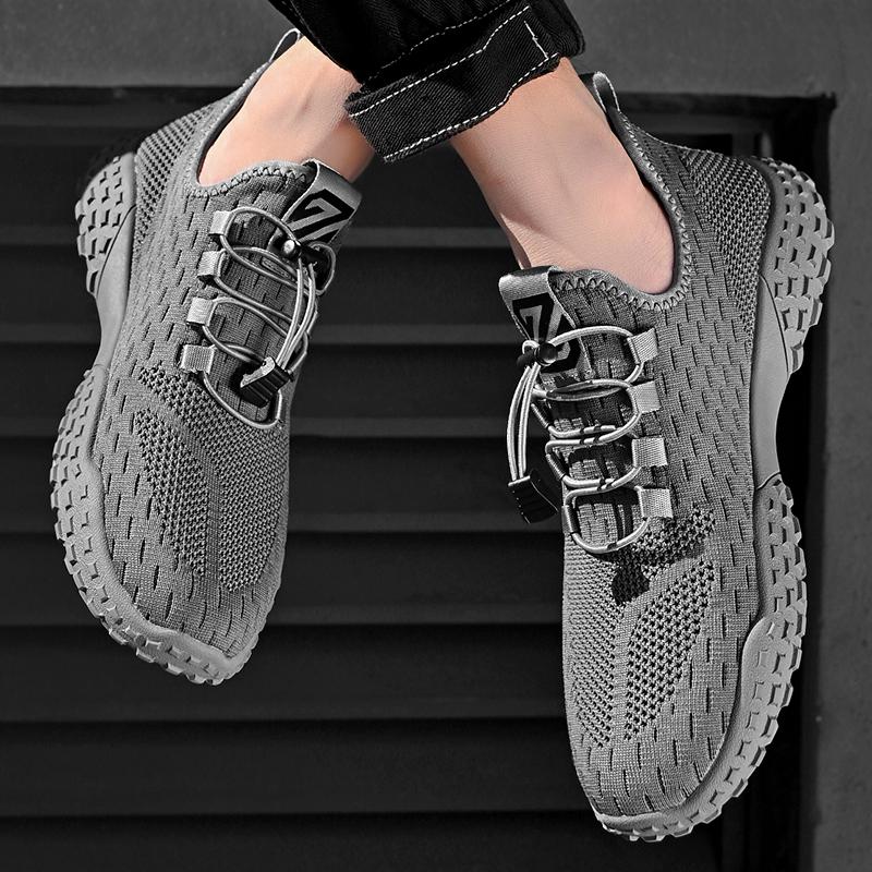 Летняя мужская повседневная обувь с дышащей сеткой, мужские лоферы, уличная прогулочная обувь, мокасины, мужская обувь