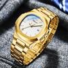Luxury Gold Stainless Steel Luminous Casual Business Watch For Men Fashion Waterproof Quartz Wristwatches