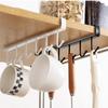 Creative Sundries Hook Shelf Nail Free Mug Cup Hanger Cup Holder Cabinet Storage Rack Bathroom