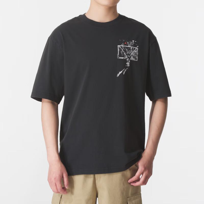 Jordan Бруклин Удобная Дышащая Модная Повседневная Футболка с Коротким Рукавом Мужские Топы IB3298045