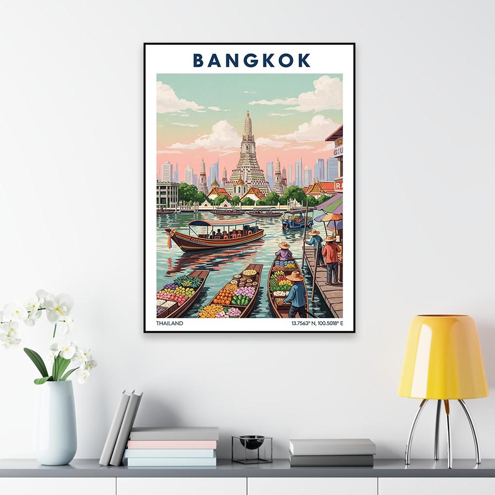 Spain Barcelona Travel Poster Vintage City Wall Art Travel Art Prints Watercolor Spain Street Madrid Prints Landscape Painting