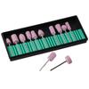 12pcs Grinding Grinding Bits Pink Polishing Head Polishing Head Set Grinding Wheel  Ceramic