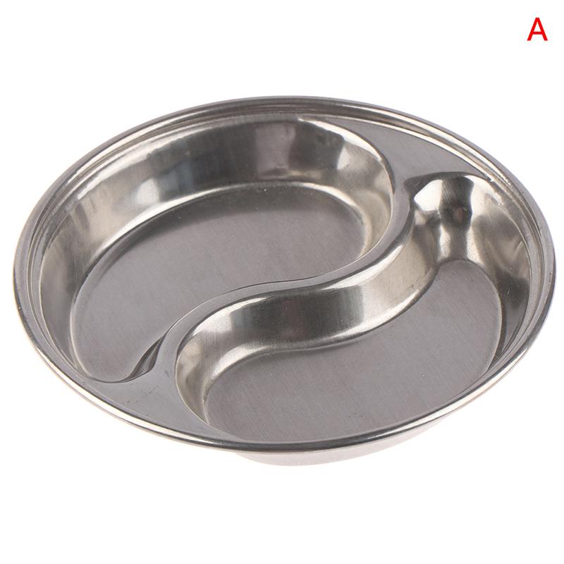 Нержавеющая сталь перец жаркое мясо соус тарелки миска отдельные суши уксус соевый соус тарелки столовые приборы еда приправа лоток 1/2/3 решетки