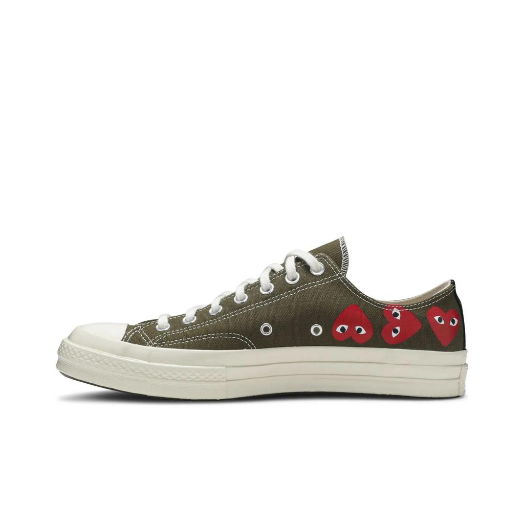 Converse Chuck 70 Low Top 'Multi Heart' (Unisex) Khakhi Green Canvas Shoes 162976C