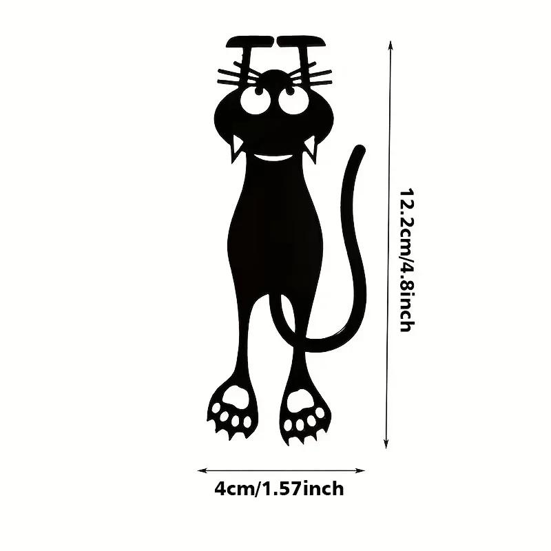 1-5PCS Black Cat Bookmarks for Books 3D Plastic Stereo Animal Book Mark for Student Teacher's Gifts Creative Stationery 2025