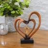 Cross-Border Love Two Hearts Resin Desk Ornament - Valentine's Day Gift