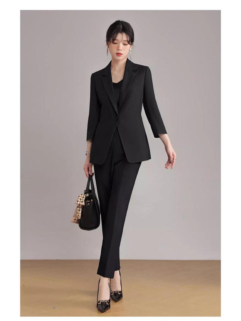 Women's Professional Blazer Suit Set - Spring/Autumn Workwear