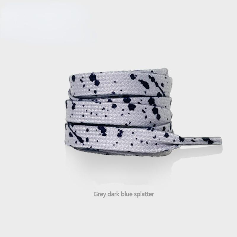 NO.8 красочные всплеск чернил AF1 шнурки женские позолоченные мужские красные черные спортивные повседневные баскетбольные кроссовки с ручной росписью шнурки 100/120/140/160