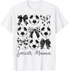 Soccer Mama Shirt Coquette Bow Soccer Mom T-Shirt