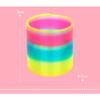 Large Rainbow Elastic Coil Spring Folding Magic Hula Coil