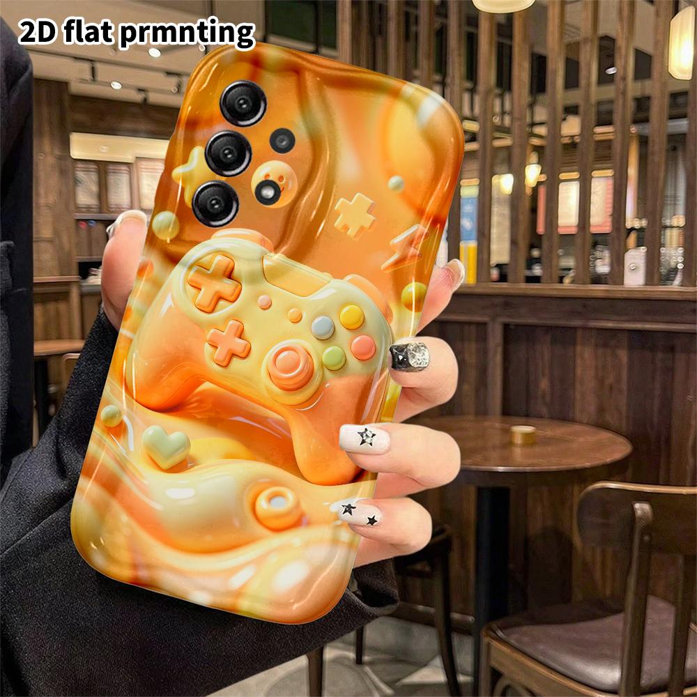 Phone case: 2D flat, suitable for Samsung Galaxy A34 A35 M05 M06 S20 S22 S21 FE Plus 5G protective case, game controller theme, perfect Christmas and