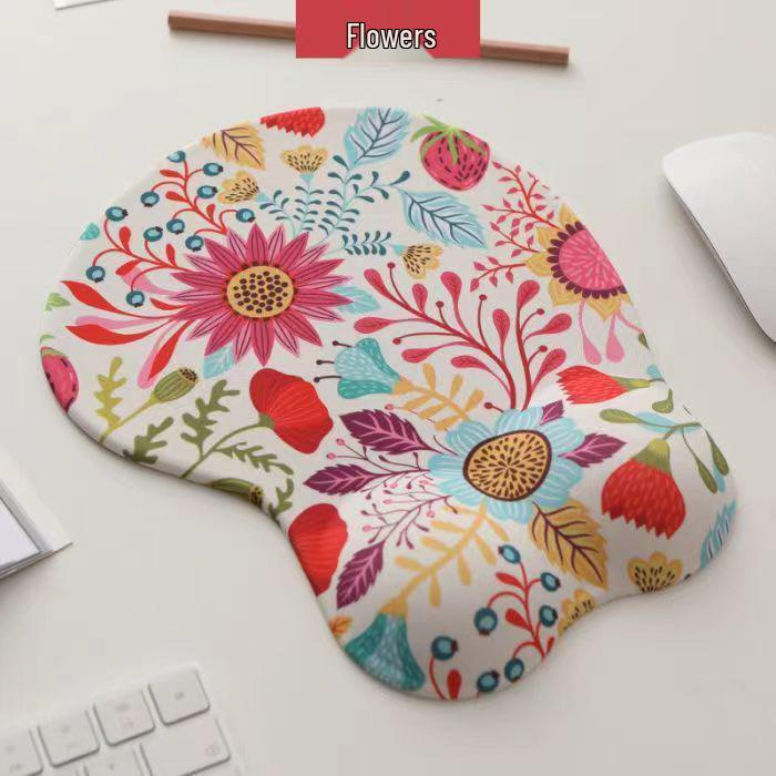 3D Милый Мультяшный Силиконовый Коврик для Мыши с Подставкой для Запястья из Пены с Памятью