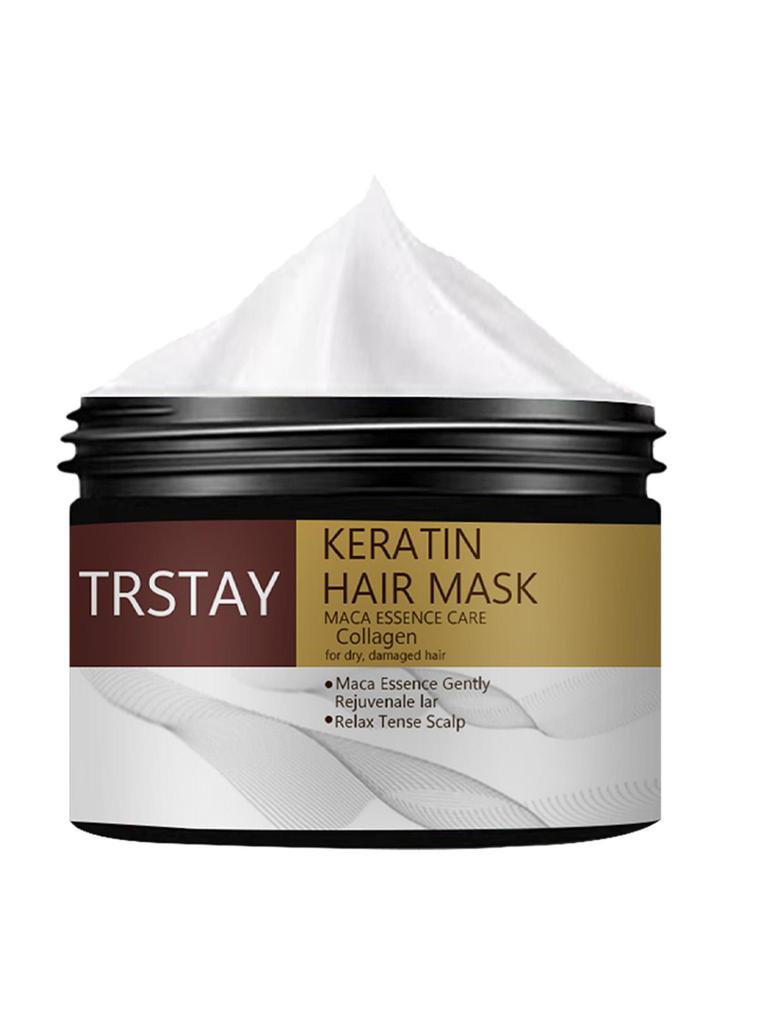 Кератиновая маска для ухода за волосами волшебным образом восстанавливает повреждения, делает волосы кудрявыми, блестящими, гладкими, выпрямленными Профессиональный уход за волосами, глубокое увлажнение и гладкость
