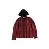 Layered Flannel Shirt Red Men Outerwear OMGA061E19E230022010