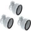 Pool Adapter Type B, 3 Pieces Hose Adapter Filter Pump Connector for Intex Pool, Pipe Connector Adapter with Thread for 1.25 Inch and 1.5 Inch Hose
