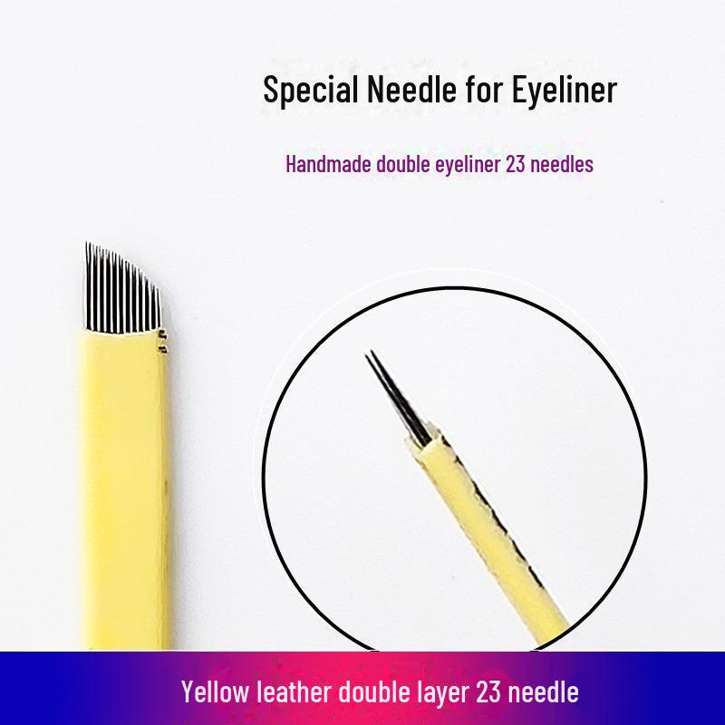 23-игольчатые двухслойные иглы для подводки глаз: Оригинальные инструменты для полуперманентного татуажа бровей
