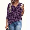 A Retro, Fashionable and Casual Women's Long-sleeved Top with Leopard Print