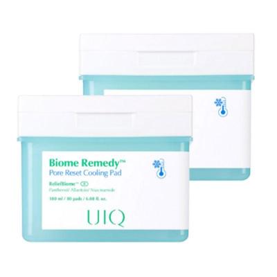 UIQ Biome Remedy Охлаждающие пэды для сужения пор – 180 мл / 80 штук (Упаковка из 2 шт.)