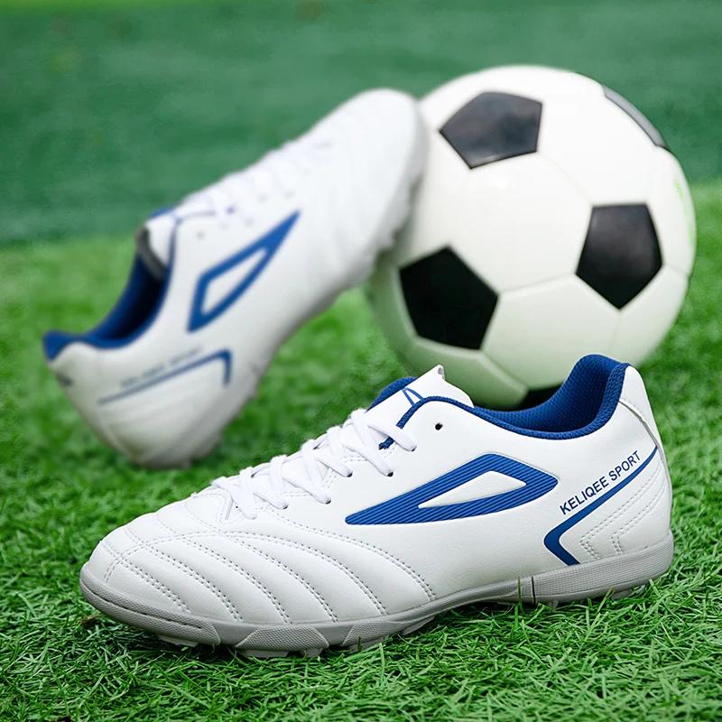 2024 Men's Soccer Shoes Large Size Ultralight Football Boots Boys Sneakers Non-Slip AG/TF Soccer Cleats Ankle Boots Unisex