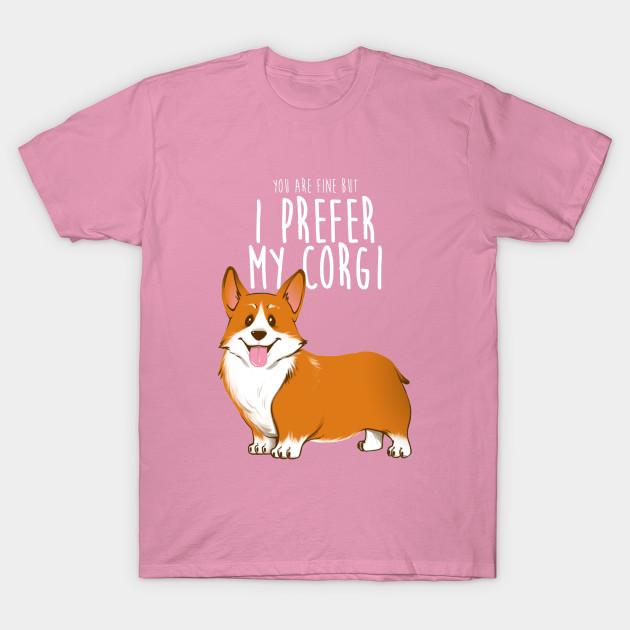 Футболка женская I Prefer My Corgi Harajuku Print Kawaii футболка летняя женская футболка с коротким рукавом топ футболка