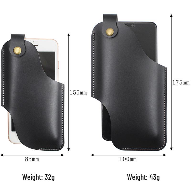 Outdoor Waist EDC Cell Phone Bag PU Tactical Portable Anti-Lost Labor Mobile Phone Bag.