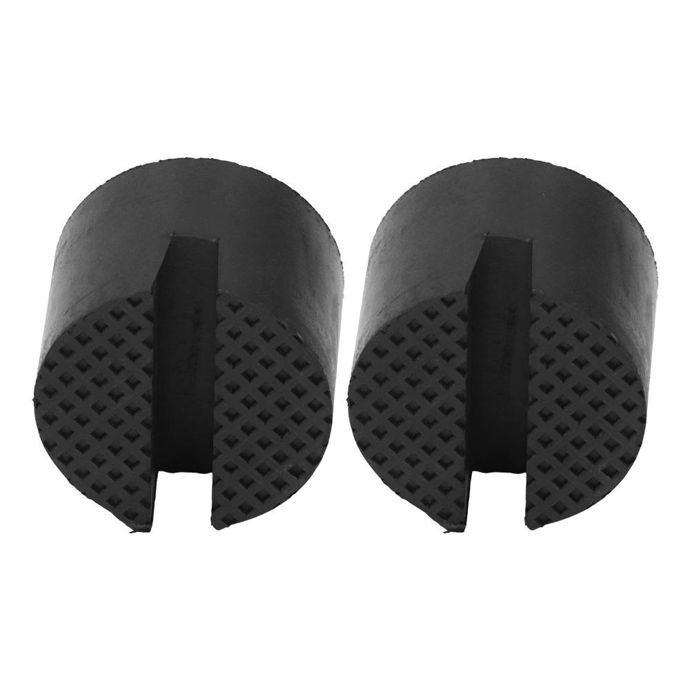 2pcs Anti-Slip Surface Rubber Jack Pad Slotted Design Vehicle Lift Adapter For Car SUV
