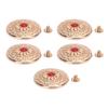 5 Sets Screw Back Turquoise Button 30mm Round Shape Gold Flower Red Turquoise Rivets and 4.5mm