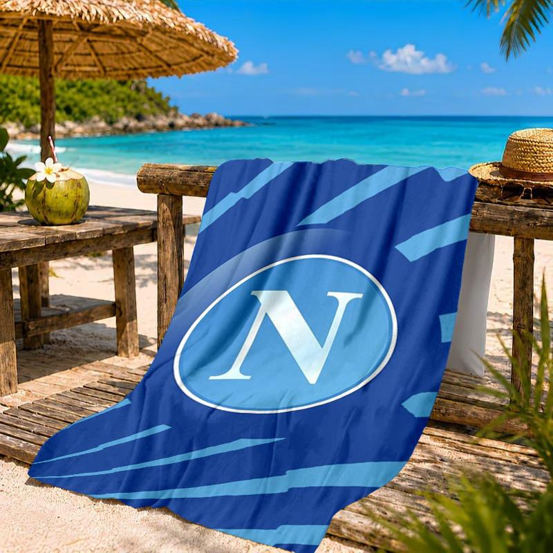 Napoli Football Club Emblem Beach Towel, Quick-drying, Easy to Care for, Suitable for Both Fitness and Beach Vacations,Sports Essential
