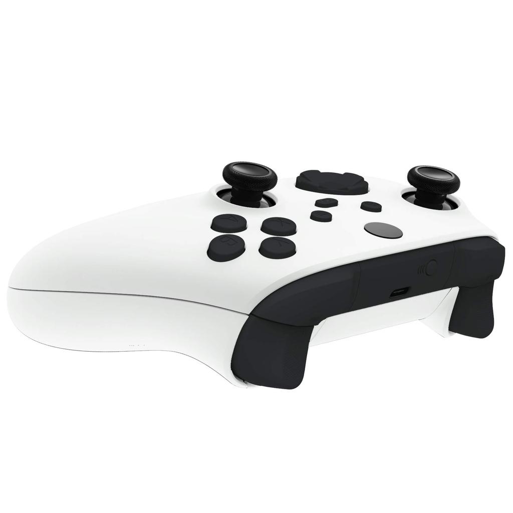 eXtremeRate Pure Color Replacement Buttons for Xbox Series LB RB LT RT Bumper Triggers ABXY Sync Share Key X/S, D-pad Start/Back [Black]